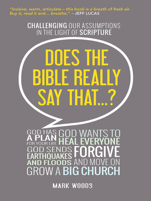 cover image of Does the Bible Really Say That?